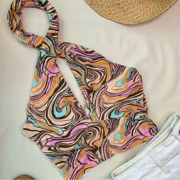 Festival Retro Halter Crop Top - Picture 8 of 16